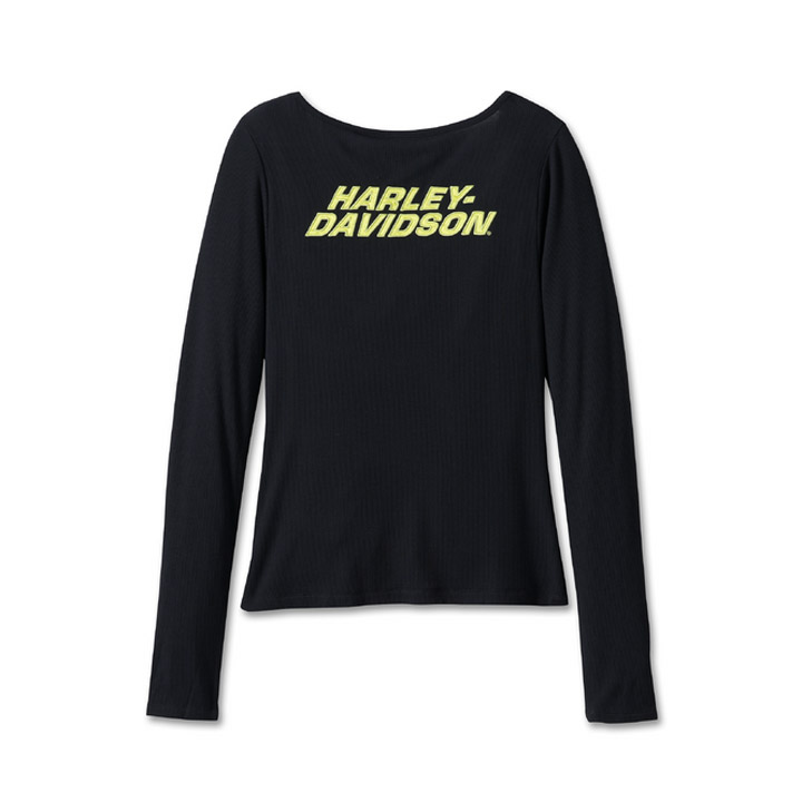 Bar & Shield Ruched V-Neck Top 후면