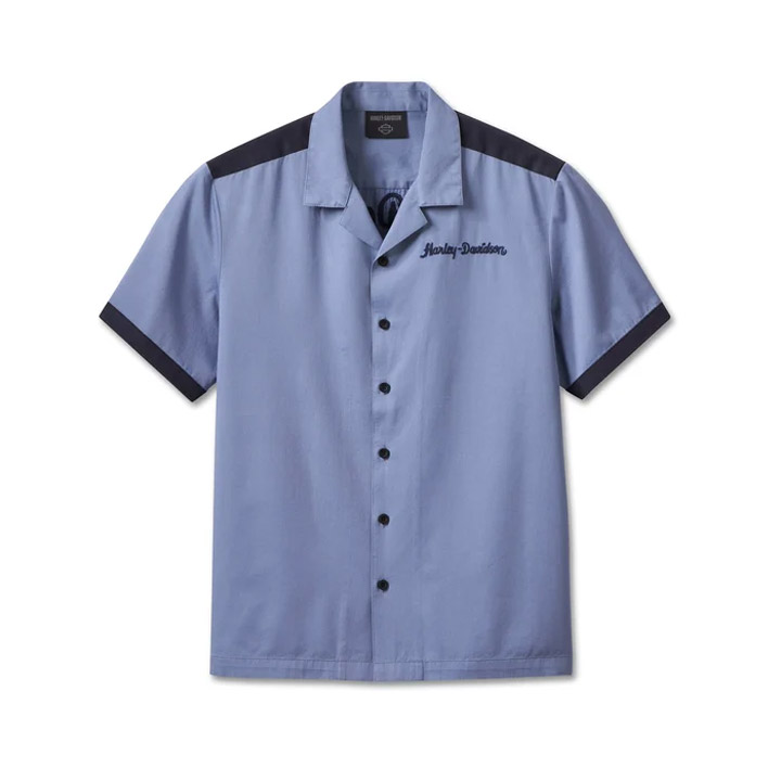 할리데이비슨 남성 120주년 오퍼레이티브 라이딩 셔츠재킷 BLUE