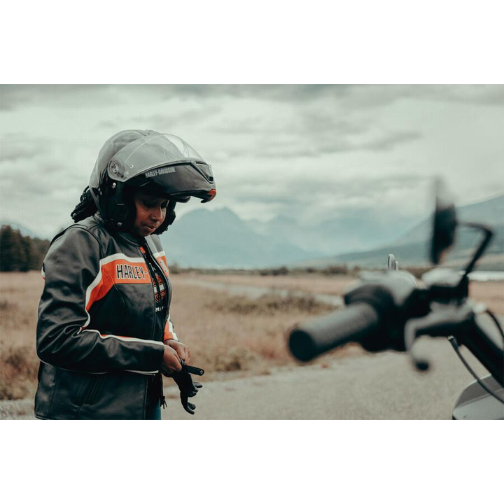 H-D 트렌튼 가죽 라이딩 재킷